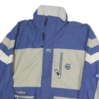HELLY HANSEN Mens Blue & Grey Outdoor Jacket S Polyester Colourblock Zip Pockets