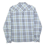 LEVI'S Mens Blue & Green Check Shirt XL Classic Cotton Blend Long Sleeve Button
