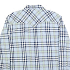 LEVI'S Mens Blue & Green Check Shirt XL Classic Cotton Blend Long Sleeve Button