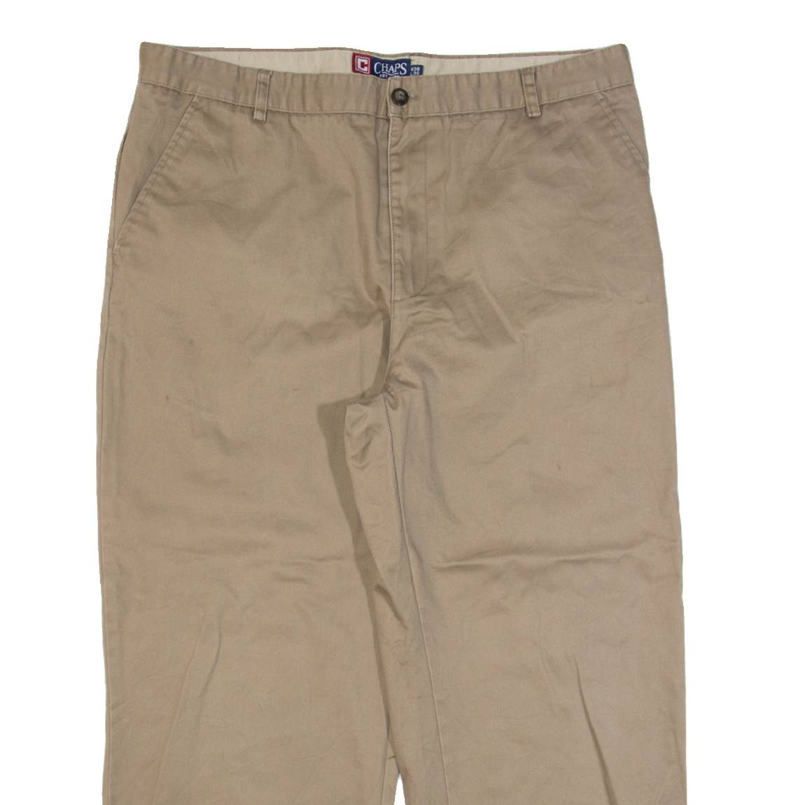 CHAPS Chino Mens Trousers Brown Regular Straight W38 L26