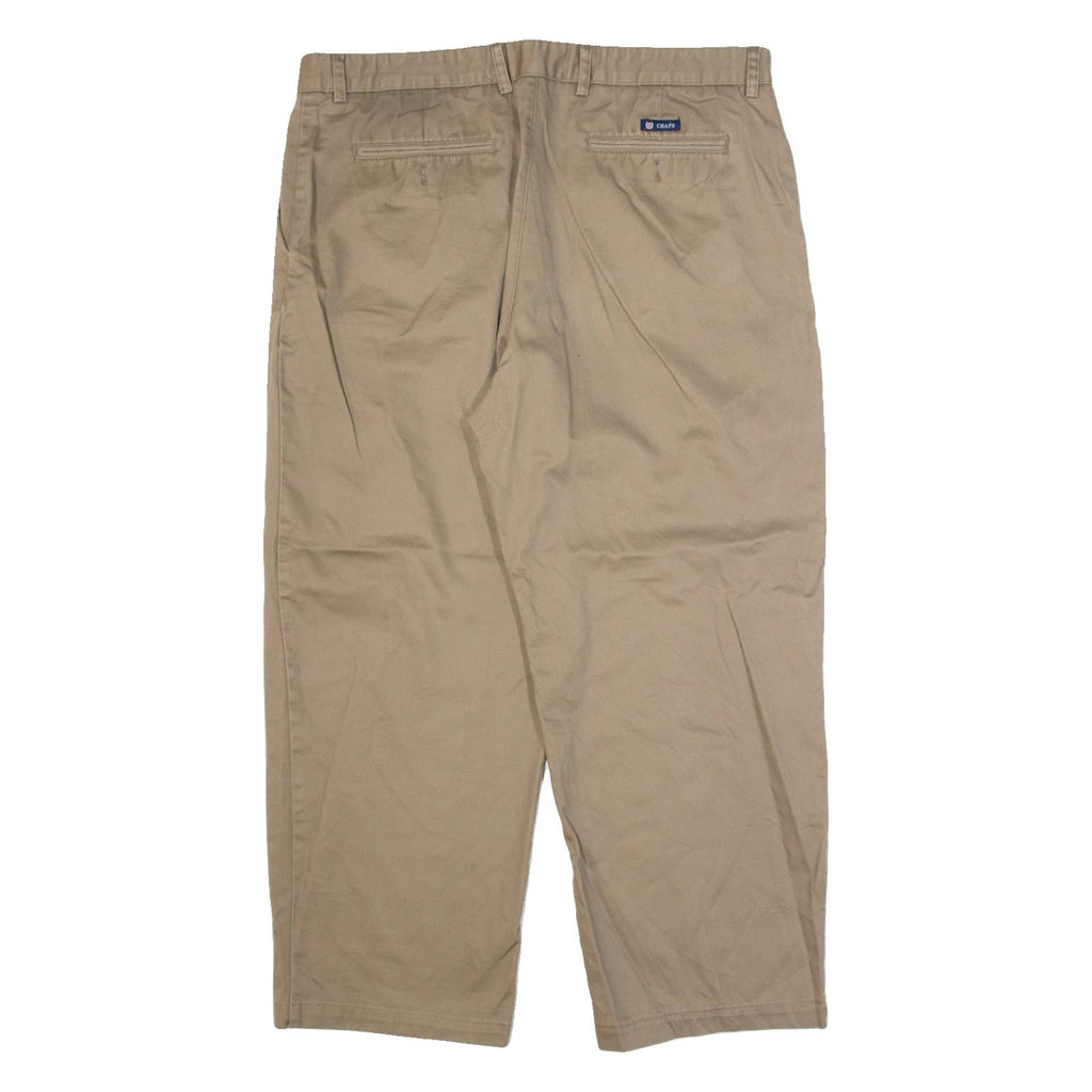 CHAPS Chino Mens Trousers Brown Regular Straight W38 L26