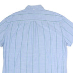 TOMMY HILFIGER Mens Blue & Green Striped Shirt 2XL Button Down Casual