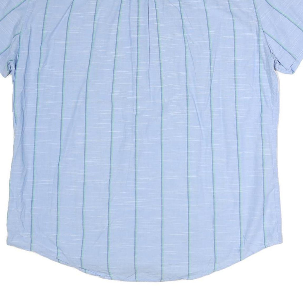 TOMMY HILFIGER Mens Blue & Green Striped Shirt 2XL Button Down Casual