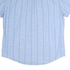 TOMMY HILFIGER Mens Blue & Green Striped Shirt 2XL Button Down Casual