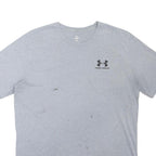 UNDER ARMOUR Mens Grey L Short Sleeve Crew Neck Logo Print T-Shirt