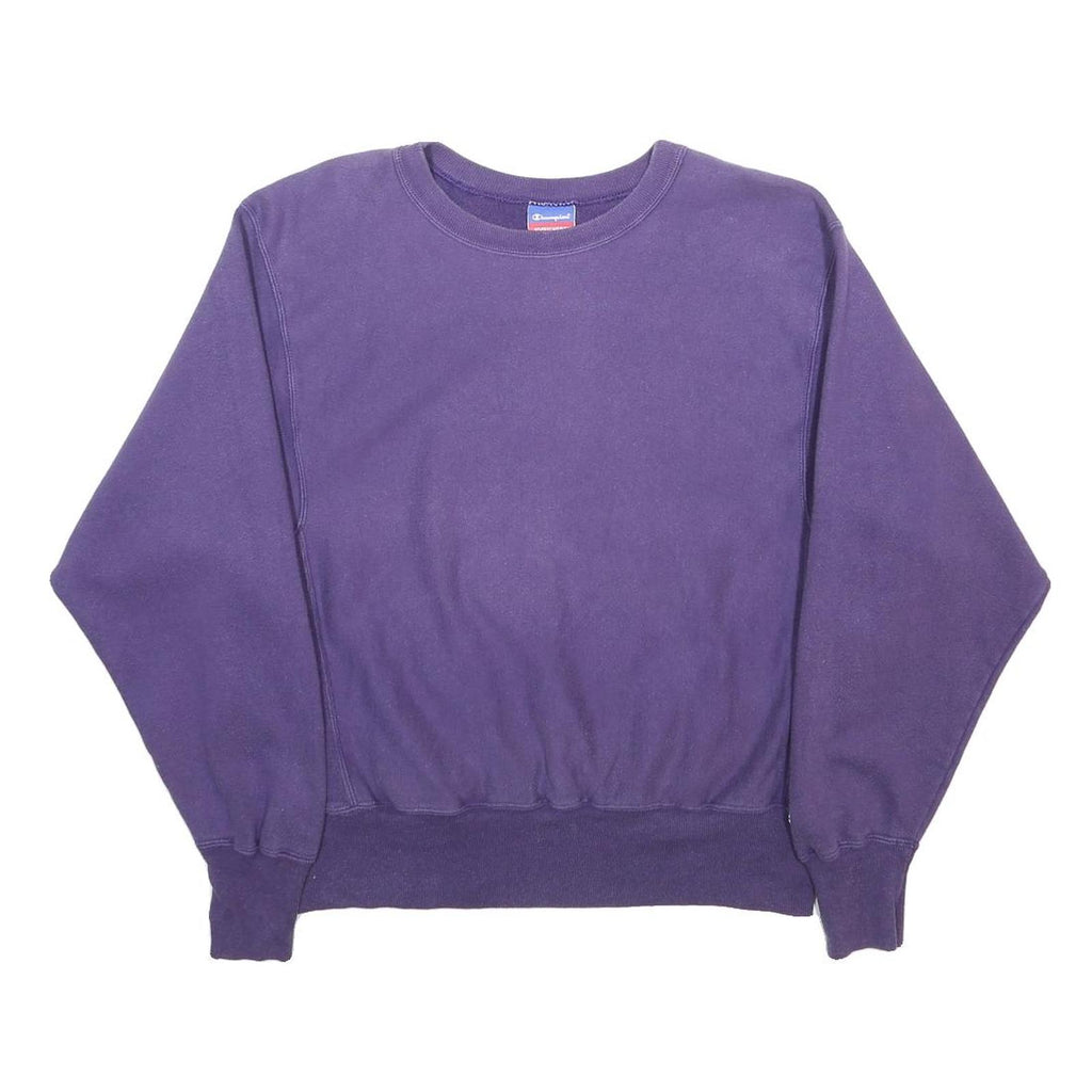 CHAMPION REVERSE WEAVE Womens Purple Sweatshirt M Cotton Blend Crew Neck Casual