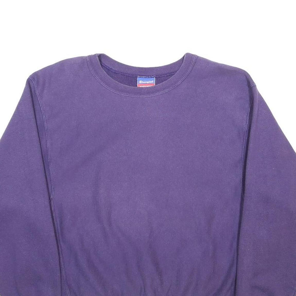 CHAMPION REVERSE WEAVE Womens Purple Sweatshirt M Cotton Blend Crew Neck Casual