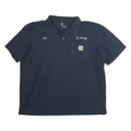 CARHARTT Mens Navy Blue Cotton Short Sleeve Polo Shirt XL Workwear Pocket