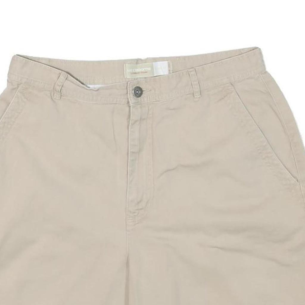 LIZ CLAIBORNE Womens Shorts Beige Casual Plain L W30 Classic Comfort