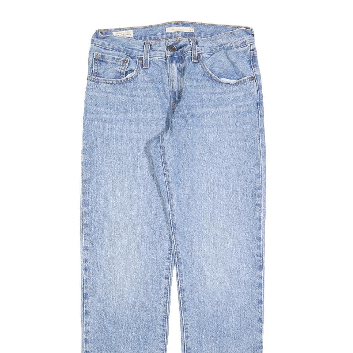 LEVI'S Womens Regular Fit Blue Denim Light Wash Jeans W26 L31 Classic Zip Pocket