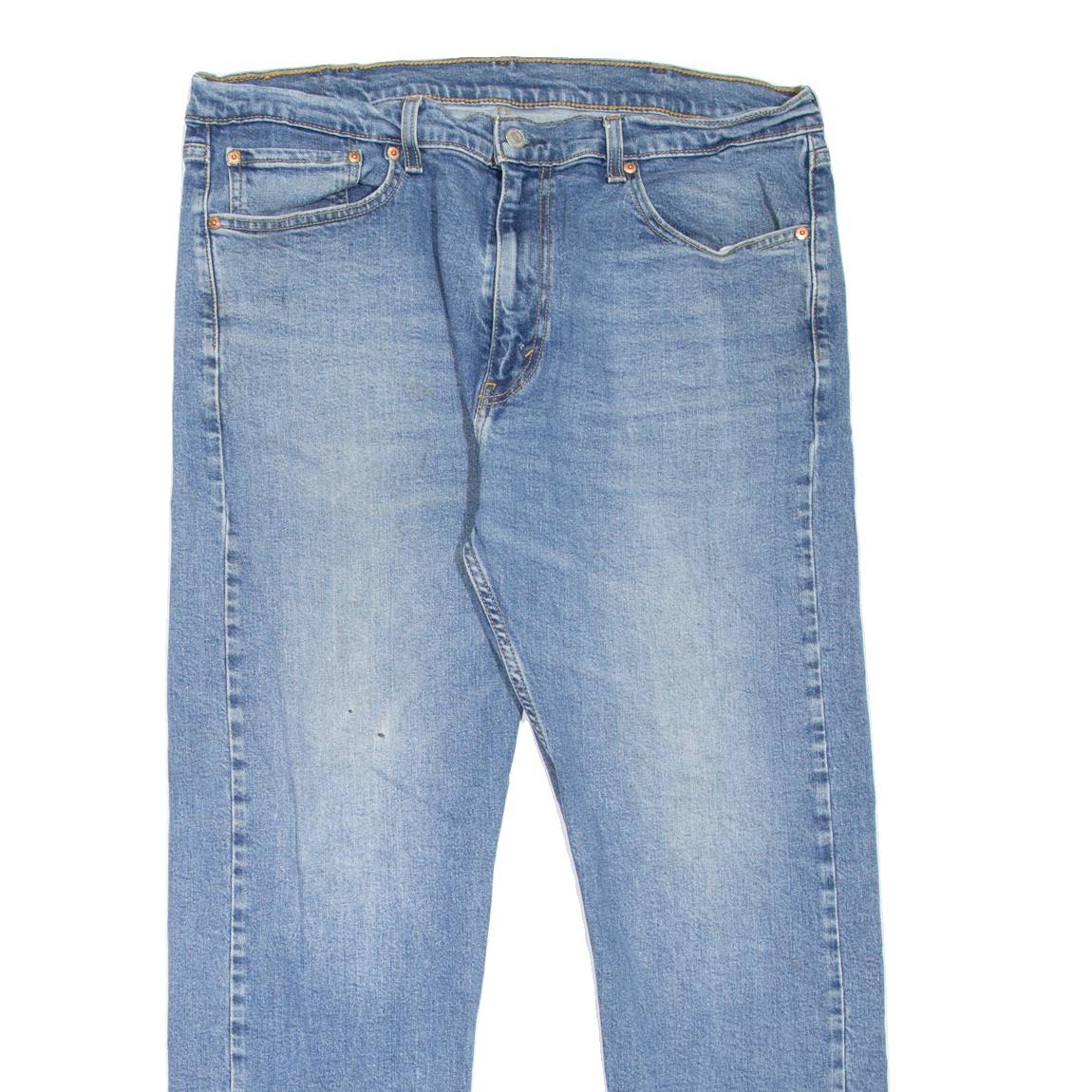 LEVI'S 505 Jeans Mens Blue Regular Straight Stone Wash W38 L30