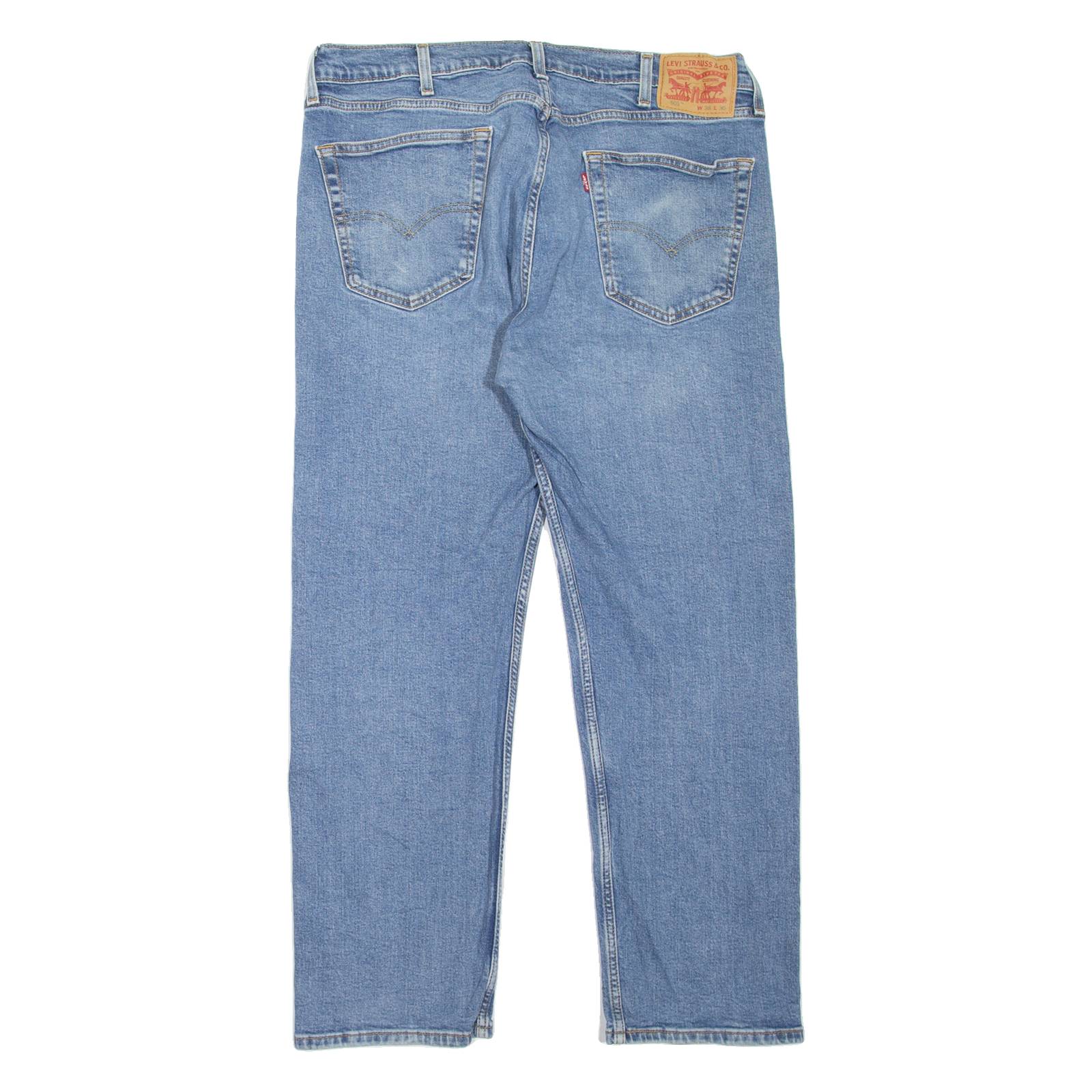 LEVI'S 505 Jeans Mens Blue Regular Straight Stone Wash W38 L30