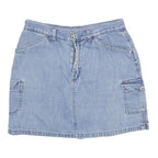 SONOMA Womens Blue Denim Cargo Mini Skirt Cotton Blend XS Casual Pocket Detail