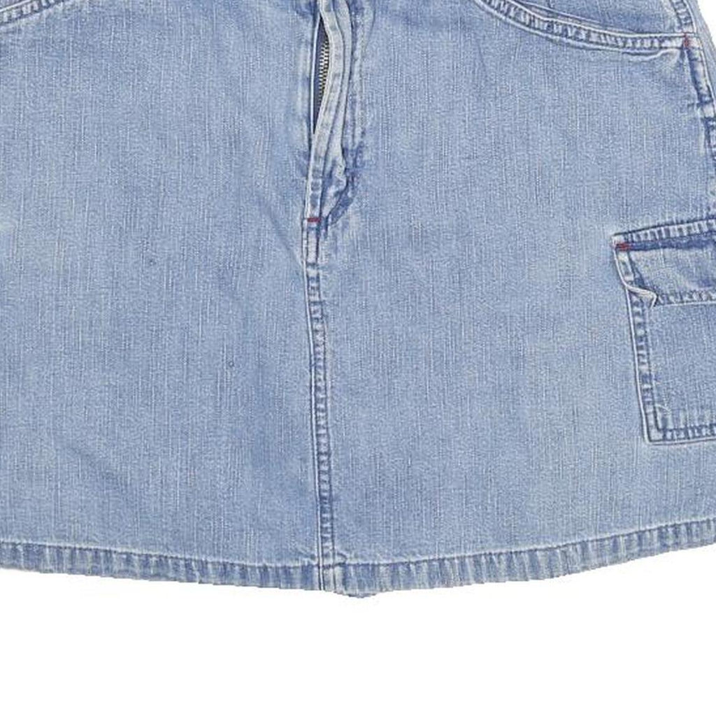 SONOMA Womens Blue Denim Cargo Mini Skirt Cotton Blend XS Casual Pocket Detail