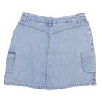 SONOMA Womens Blue Denim Cargo Mini Skirt Cotton Blend XS Casual Pocket Detail