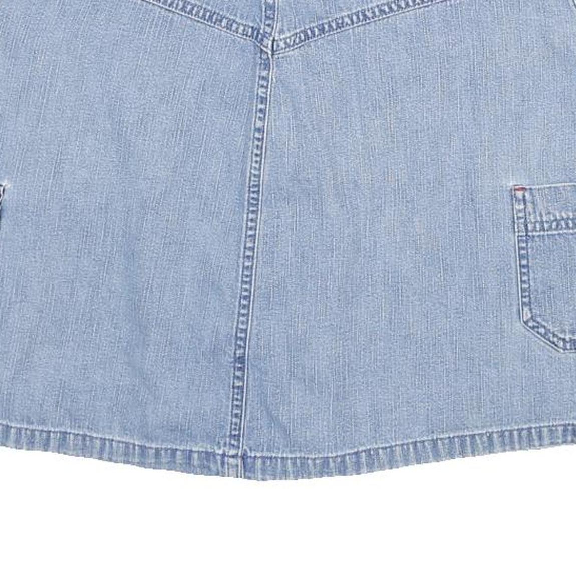 SONOMA Womens Blue Denim Cargo Mini Skirt Cotton Blend XS Casual Pocket Detail