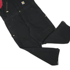 CARHARTT Mens Black Straight Fit Canvas Cotton Blend Dungarees XL W40 L29