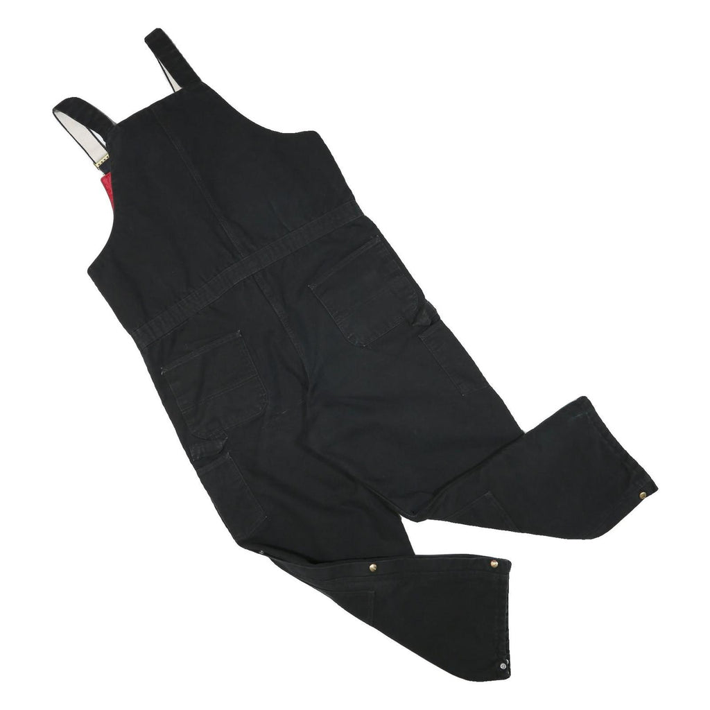 CARHARTT Mens Black Straight Fit Canvas Cotton Blend Dungarees XL W40 L29