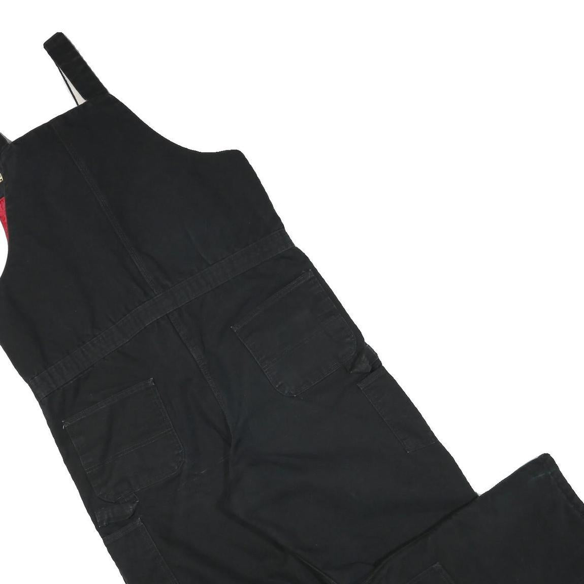 CARHARTT Mens Black Straight Fit Canvas Cotton Blend Dungarees XL W40 L29