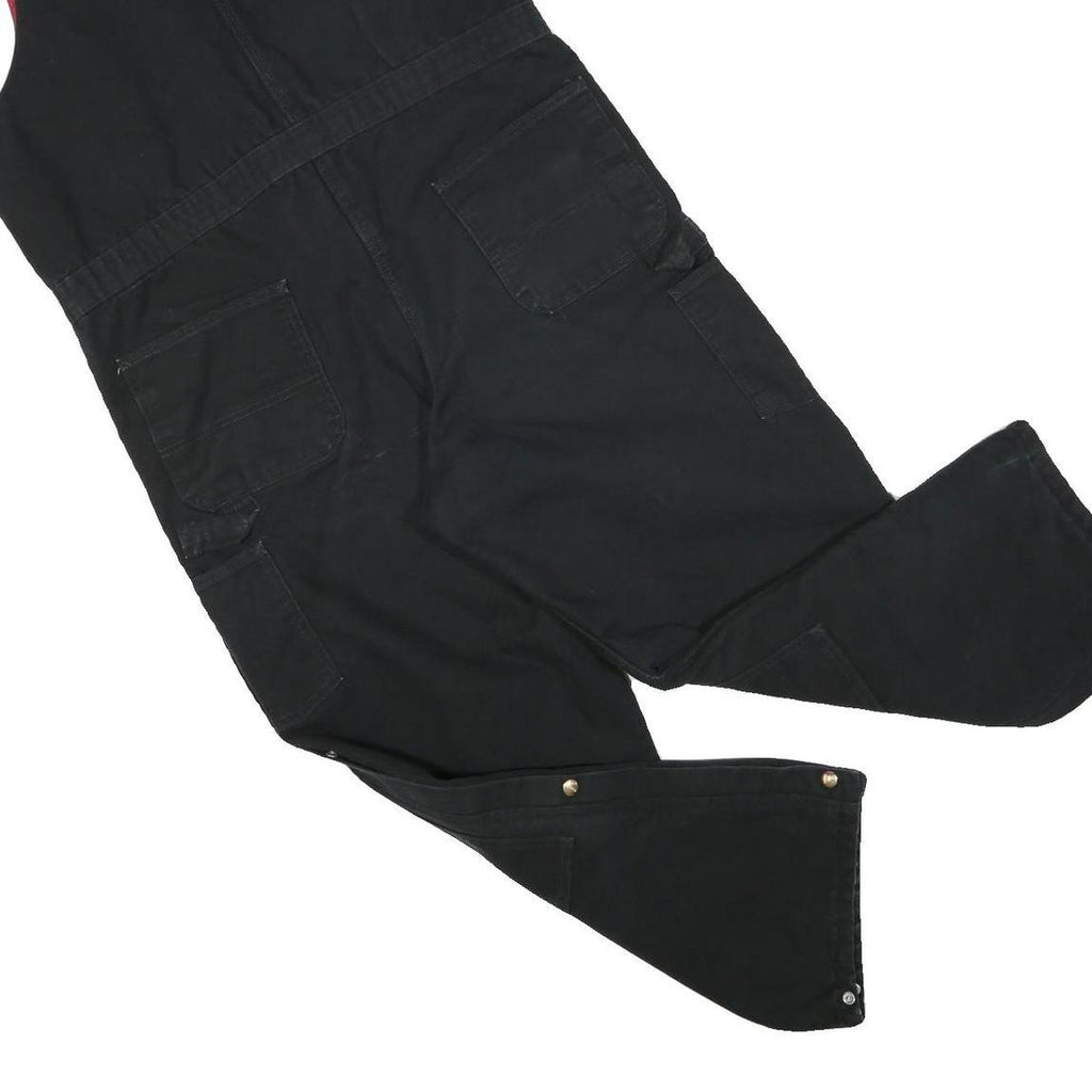 CARHARTT Mens Black Straight Fit Canvas Cotton Blend Dungarees XL W40 L29