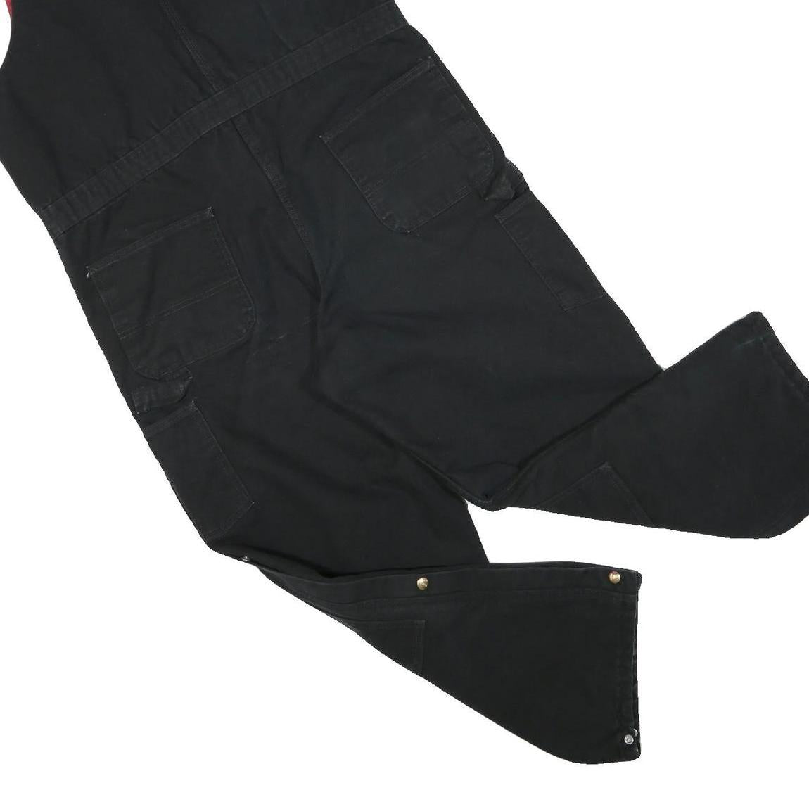 CARHARTT Mens Black Straight Fit Canvas Cotton Blend Dungarees XL W40 L29