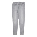 LEVI'S 535 Womens Jeans Grey Slim Skinny Denim W29 L30 Cotton Blend Zip