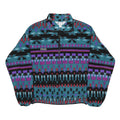 COLUMBIA Womens Blue & Purple Patterned Pullover Jumper Geometric Crew Neck