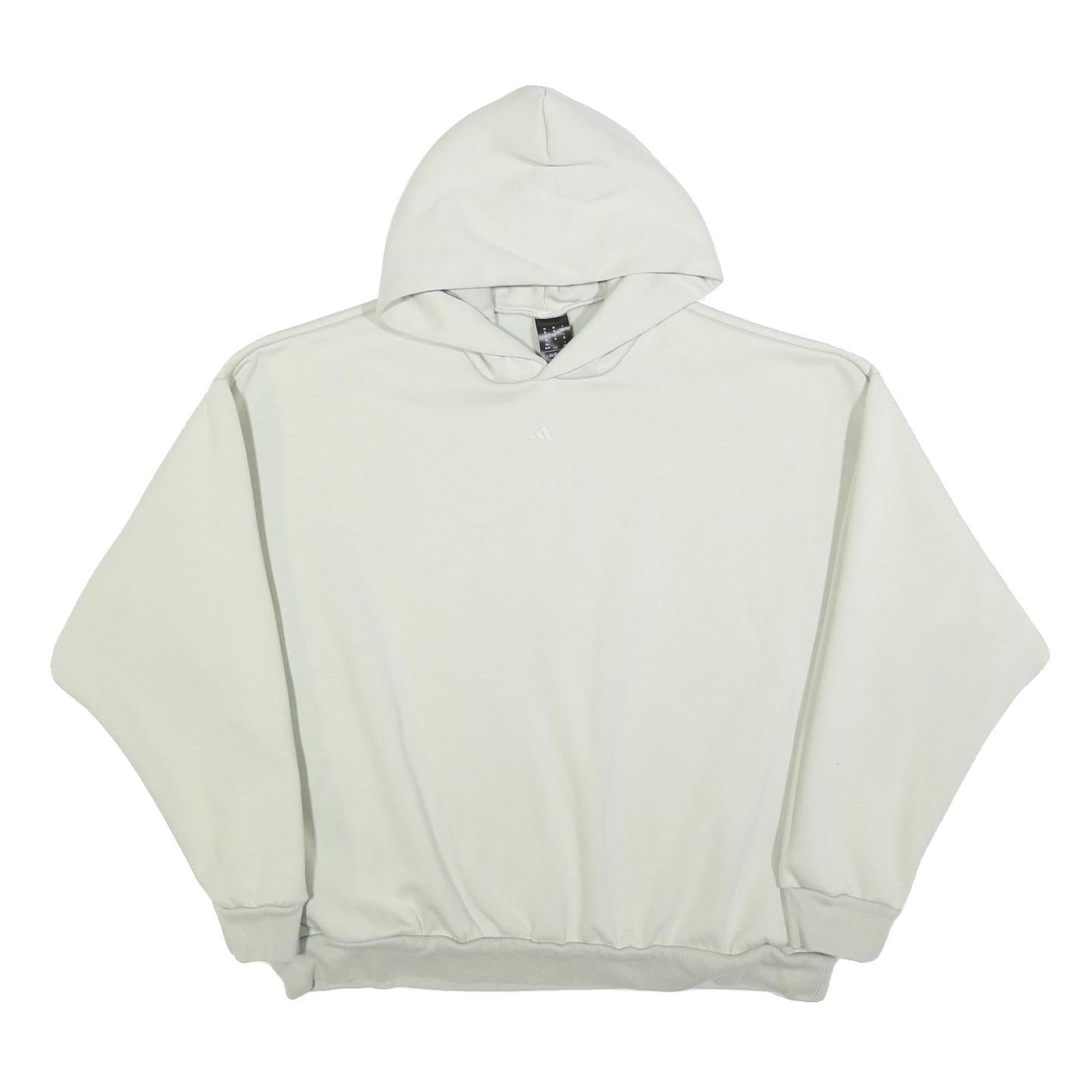 ADIDAS Womens White Pullover Hoodie XL Basketball Logo Sweatshirt