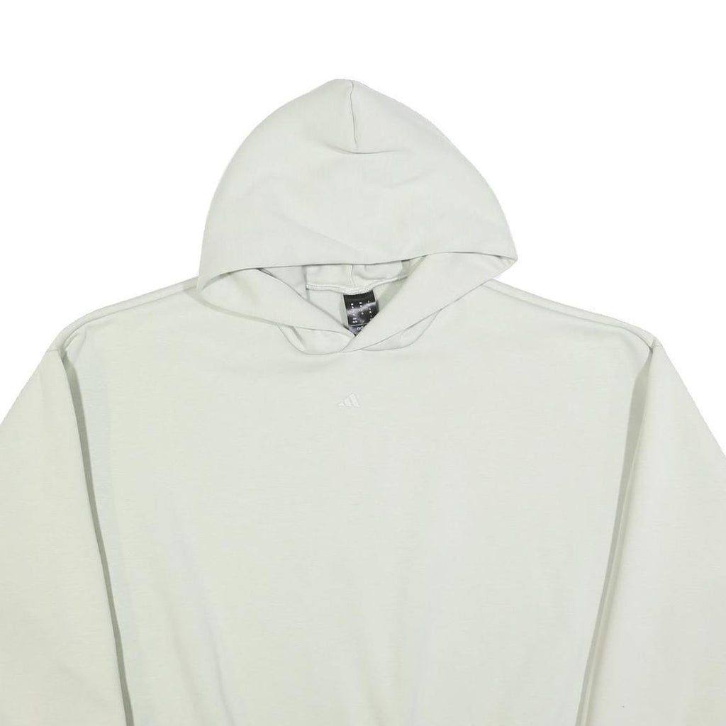 ADIDAS Womens White Pullover Hoodie XL Basketball Logo Sweatshirt