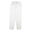 LEVI'S Mens Regular Fit White Denim Jeans W27 L32 Zip Classic Cotton Blend