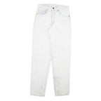 LEVI'S Mens Regular Fit White Denim Jeans W27 L32 Zip Classic Cotton Blend