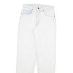 LEVI'S Mens Regular Fit White Denim Jeans W27 L32 Zip Classic Cotton Blend