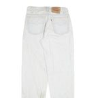 LEVI'S Mens Regular Fit White Denim Jeans W27 L32 Zip Classic Cotton Blend