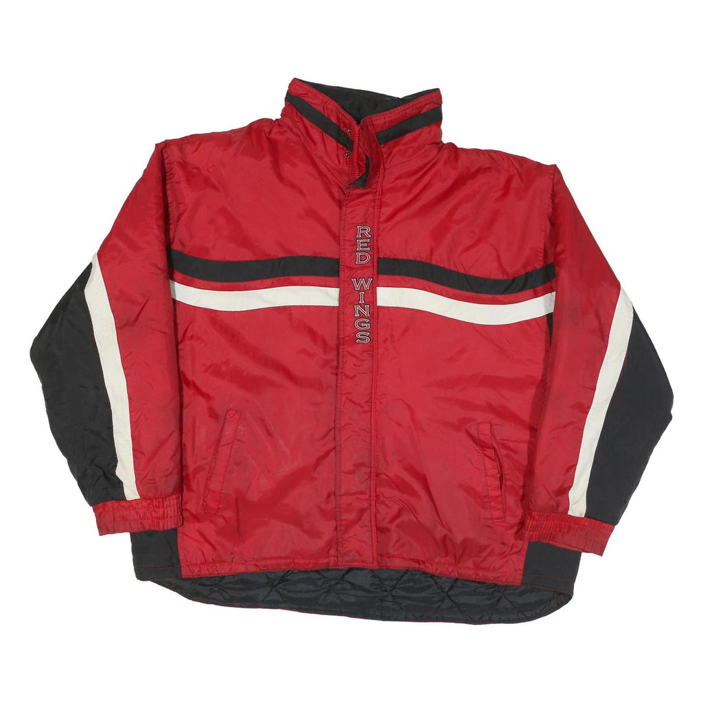 LOGO ATHLETIC Mens Red & Black Zip Jacket XL Polyester Blend Sportswear Retro