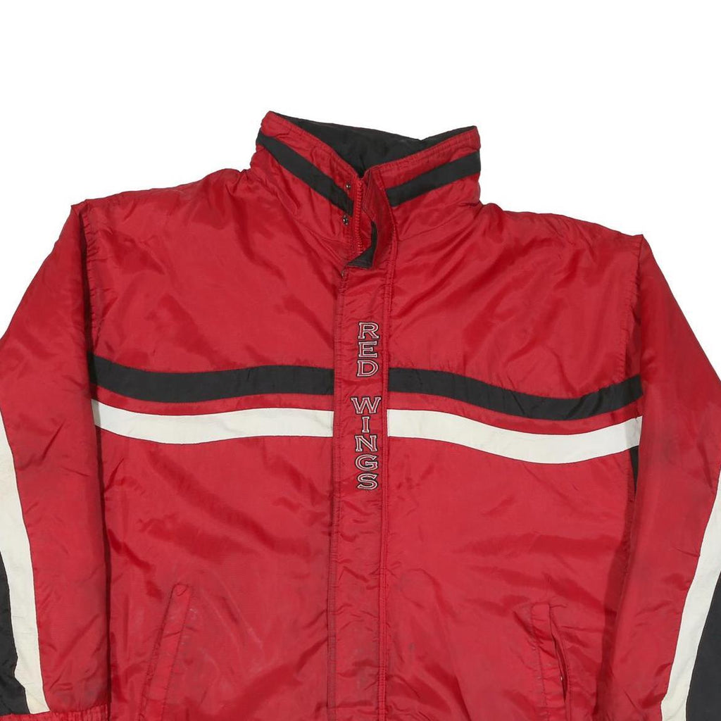 LOGO ATHLETIC Mens Red & Black Zip Jacket XL Polyester Blend Sportswear Retro