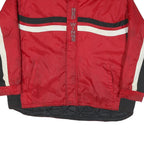 LOGO ATHLETIC Mens Red & Black Zip Jacket XL Polyester Blend Sportswear Retro