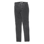 LEVI'S 711 Womens Jeans Black Slim Skinny Denim Medium W26 L32 Classic Fit Zip