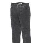 LEVI'S 711 Womens Jeans Black Slim Skinny Denim Medium W26 L32 Classic Fit Zip