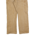 DICKIES Mens Jeans Beige Regular Straight Denim W34 L30 Workwear Zip Closure