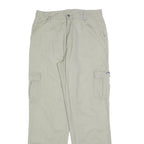 NASTY Womens Cotton Blend Beige Regular Cargo Trousers W32 L32 Casual Utility