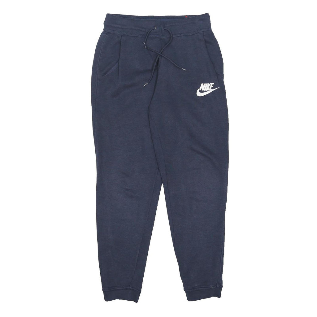 NIKE Womens Joggers Navy Blue & Navy Slim Fit Tapered Leg S W26 L25 Casual