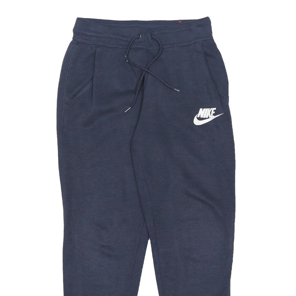 NIKE Womens Joggers Navy Blue & Navy Slim Fit Tapered Leg S W26 L25 Casual