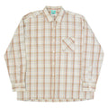 FRAPPANT Mens Shirt Brown 90s Check Long Sleeve XL