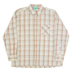 FRAPPANT Mens Shirt Brown 90s Check Long Sleeve XL