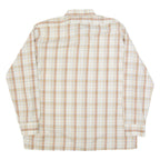 FRAPPANT Mens Shirt Brown 90s Check Long Sleeve XL