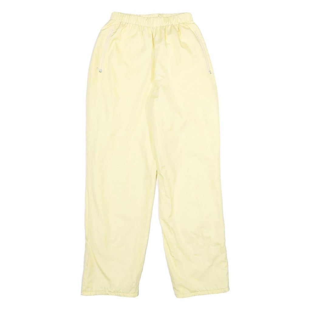Womens Joggers Yellow UK 14 W23 L30 Relaxed Tapered Polyester Casual Wear