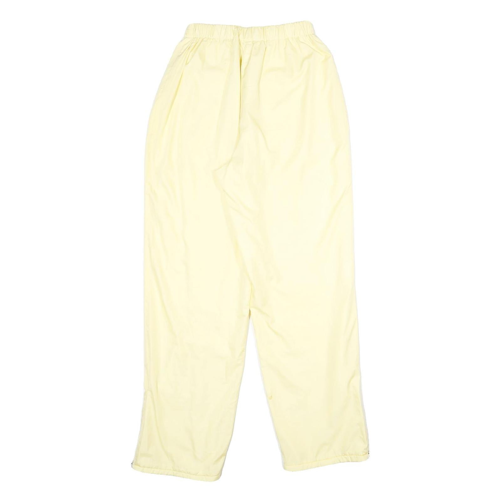Womens Joggers Yellow UK 14 W23 L30 Relaxed Tapered Polyester Casual Wear