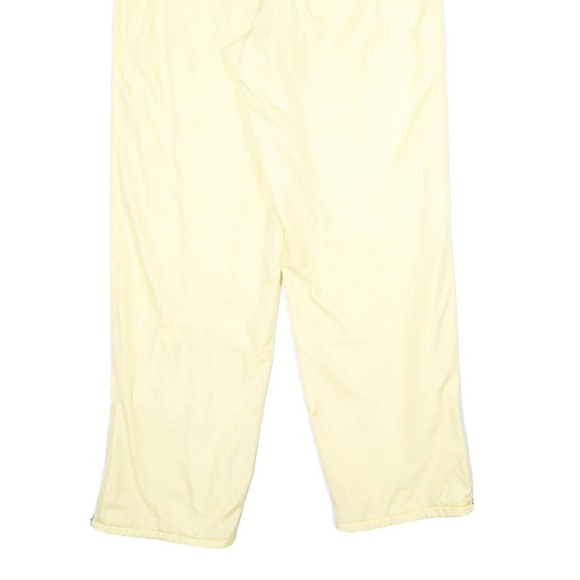 Womens Joggers Yellow UK 14 W23 L30 Relaxed Tapered Polyester Casual Wear