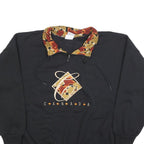 CITY SCAPE Womens Black Cotton Blend Pullover Sweatshirt XL Floral Collar Canada