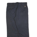 DICKIES Mens Relaxed Black Cotton Blend Trousers W36 L30 Workwear Zip Closure